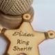Personalized Ring Bearer Badge - Ring Bearer Gift, Cowboy Birthday Badge.