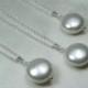 Coin Pearl Bridal Necklace - Swarovski Crystal Coin Pearl Necklace - Bridal Jewelry - Wedding Jewelry