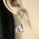 Classic Rhinestone Teardrop Earrings in GOLD / bridal rhinestone earring pear / wedding earrings chandlier dangle post earrings