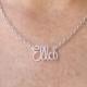 Personalized Name Necklace, Silver Up to 9 Letters, Wire Name Necklace, Word Jewelry, Bride Bridal Jewelry Wire Wrapped Name Gifts Under 20