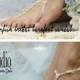 Nautical starfish barefoot sandals trends for beach weddings