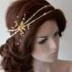 Wedding Pearl Headband, Bridal Headband, Pearl Headband, Gold Flower Bridal Double, Bridal Hair Accessory, Wedding Accessory