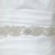 Elegant Silver Beadwork and Rhinestone Beaded Wedding Dress Sash Belt