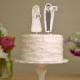 Bride and Groom with Flags - Wedding Cake Topper