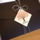SAMPLE of Fall Oak Tree Pocketfold Tag and Twine Wedding Invitations, Rustic and Modern
