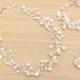 Jewelry set - White freshwater pearl necklace, Bracelet, Earring, Bridal jewelry, Wedding jewelry set, Bridesmaid jewelry, Wedding jewelry