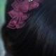 Raspberry pink headband, mulberry, silk hair flower, bridal hair, wedding, flowergirl, bridesmaid, tsumami kanzashi