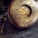 Double Hunter Pocket Watch- Steampunk Mechanical Antique bronze Personalized Groomsmen Gift VM021