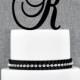 Personalized Monogram Initial Wedding Cake Toppers -Letter R, Custom Monogram Cake Toppers, Unique Cake Toppers, Traditional Initial Toppers