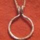 Ring Holder Necklace Silver Wedding Engagement Pendant Circle Charm JJDLJewelryArt