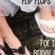 Monogrammed Bride Flip Flops, Personalized Bridal Party Flip Flops, Bridesmaid Flip Flops, Wedding Flip Flops, Wedding Shoes