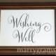 Wishing Well Gifts Table Sign - Rustic Chalk Style Wedding Reception Seating Signage - Matching Numbers -Wishes Cards and Gifts Sign SS07