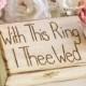 Rustic Ring Bearer Pillow Engraved Box With This Ring I Thee Wed (item E10262)
