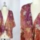 Kimono / Silk Kimono Robe / Kimono Cardigan / Kimono Jacket / Wedding lingerie / Vintage Sari / Art Deco / Downton Abbey / Floral