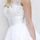 2014 New Romantic Organza Mini Beach Crystal Short Sexy Bridal Wedding Dresses
