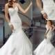 2014 Wedding Dresses Organza Sweetheart Floor Length Beaded Pearls Sequins Ruffled Mordern Mermaid Concise Grace Elegant Summer Style W137, $113.09 