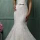 2014 New Arrival AmeliaSposa Wedding Dresses Lace Applique Bow Sleeveless Illusion Backless Covered Button Wedding Dress V-Neck Bridal Gowns, $106.29 