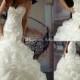 2014 New Super Luxury Ruffles Organza Applique Beaded Mermaid Wedding Dresses Sweetheart Strapless Covered Button Wedding Dress Bridal Gowns, $124.54 