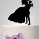 Funny wedding cake topper silhouette, drunk bride cake topper,  groom and bride silhouette cake topper, personalize Acrylic cake topper