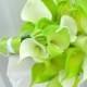 Brides bouquet Lime green real touch calla lily Wedding bouquet