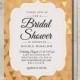 Bridal Shower Invitation Gold and Peach Geometric Modern Invite DIY Printable Wedding Invite
