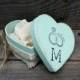 Personalized Rustic Ring Bearer Heart Shaped Box, Rustic Ring Bearer Pillow Alternative, Rustic Wedding Ring Holder, Rustic Wedding Decor