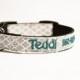Personalized - Gray Moroccan Dog Collar - Made to order