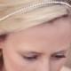 Bridal Headband - Wedding Veil - Rhinestone headband - Wedding Hair piece - Tie on headband