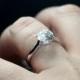 Engagement Ring Dinlas Moissanite Solitaire Engagement Promise Ring Custom Size White-Yellow-Rose Gold-10k-14k-18k-Platinum