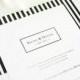 Striped Wedding Invitation - Preppy, Stripes, White, Black, Classic - Boxed Monogram Wedding Invitation  - Deposit to Get Started