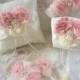 Flower Girl Basket -  Blush Rose Blossom Ivory Ring Bearer Pillow, Flower Girl Basket Wedding Pillow