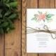 Rustic Modern Wedding Invitation and RSVP Template-  Watercolor, floral, garden, backyard, DIY home, Prints, Printed Wedding Invites (1080)