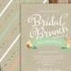 Bridal Brunch Invitation, Vintage, Glitter, Floral, Wedding Shower, Bridal Shower, Printable, Custom, Gold