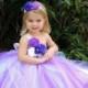 Flower Girl Dress-Purple Flower Girl Tutu Dresses-Purple tutu dress- Birthday tutu dress