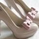 Mauve shoe clips Dusty rose shoe clips Mauve shoe bows Dusty rose wedding Mauve wedding Antique pink shoe clips Mauve shoes Bridal shoes