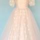 Vintage 1950s Wedding Dress...Ballerina Length Wedding Dress Medium