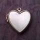 One Vintage Brass Heart Locket. 23 mm. New Old Stock.