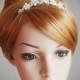 TASHA, Victorian Style Wedding Tiara, Swarovski Crystal and Pearl Bridal Crown Tiara, Flower and Leaf Rhinestone Wedding Hair Accessories