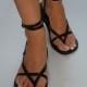 Delicate And Stylish Double Ankle Strap Leather Sandals With Buckle - Sunshine