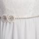 Wedding sash, bridal belt, ABIGAIL beaded flower sash, wedding belt,  Bridal sash, wedding dress sash, rhinestone beaded sash
