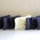 SET OF 7 Custom Bridesmaids Clutches/ Bridesmaids Rehersal Party Gift Idea/ Fairy Tale Wedding Clutch/ Navy Ivory And More