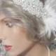 GATSBY headpiece Gatsby headband bridal headpiece bridal headband hair accessories white 20's wedding headband wedding accessories flapper