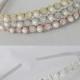 Simple Crystal Bridal Headband, Silver, Rose Gold, Gold Wedding Tiara, Swarovski crystal bridal headband, Pearls,  Halo Crystal Headband