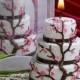 爆款结婚 欧式婚庆用品,婚礼小礼物 浪漫樱花蛋糕蜡烛LZ025
