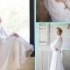 New Arrival ! 2014 Simple Graceful Flowing Vintage High Neck Long Sleeves Applique Chiffon A-line Sweep Train Wedding Dress Online with $92.73/Piece on Hjklp88's Store 