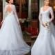 2014 Best-selling A-Line Backless Wedding Dresses Long Sleeves V-Neckline Sheath Lace Mermaid Court Train Tulle Appliqued Wedding Gowns Online with $123.75/Piece on Hjklp88's Store 
