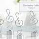 Silver-Finish Music Note Place Card/Photo Holder (Set Of 4)