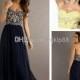 Masterfully Sweetheart Embroidery Dark Navy Blue Long Cheap Chiffon Prom Dresses 2013 Online with $87.08/Piece on Hjklp88's Store 