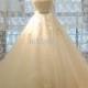 2014 New Sweetheart Neck Bridal Gown Applique Crystal/Beaded Sash Lace Tulle Chapel Train A-line Wedding Dresses Online with $115.71/Piece on Hjklp88's Store 