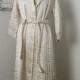 Ivory Quilted Vintage Wedding Bridal Robe Women Sz Small
